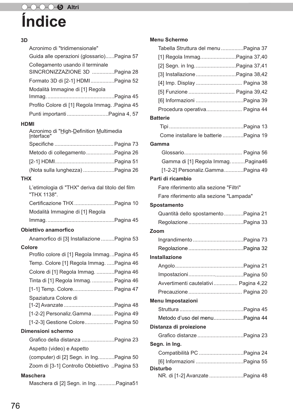 Índice | JVC DLA-X9 User Manual | Page 154 / 233