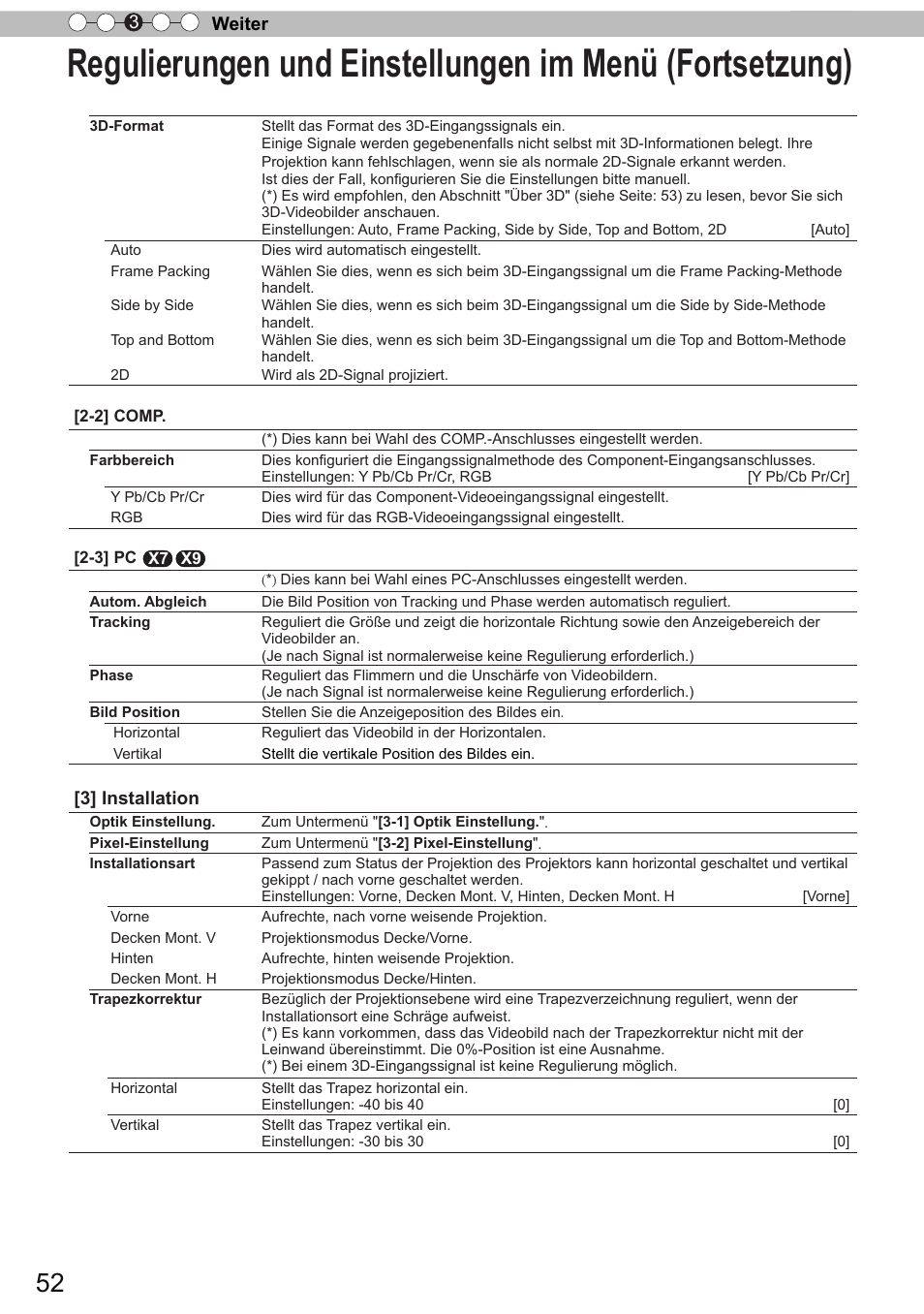 JVC DLA-X9 User Manual | Page 52 / 233