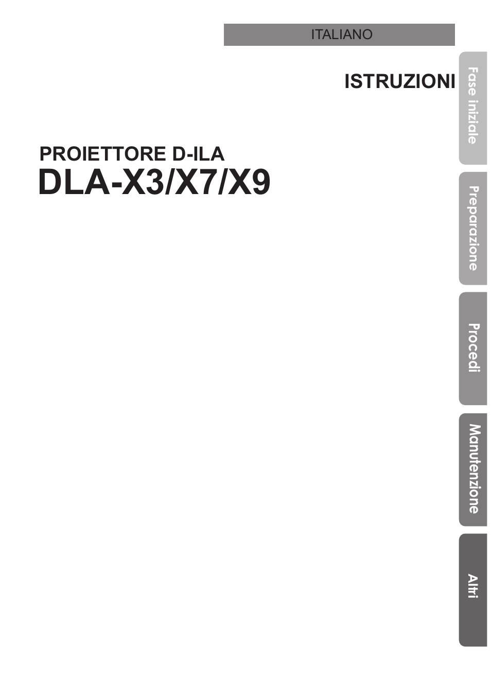 Dla-x3/x7/x9, Proiettore d-ila istruzioni | JVC DLA-X9 User Manual | Page 79 / 233