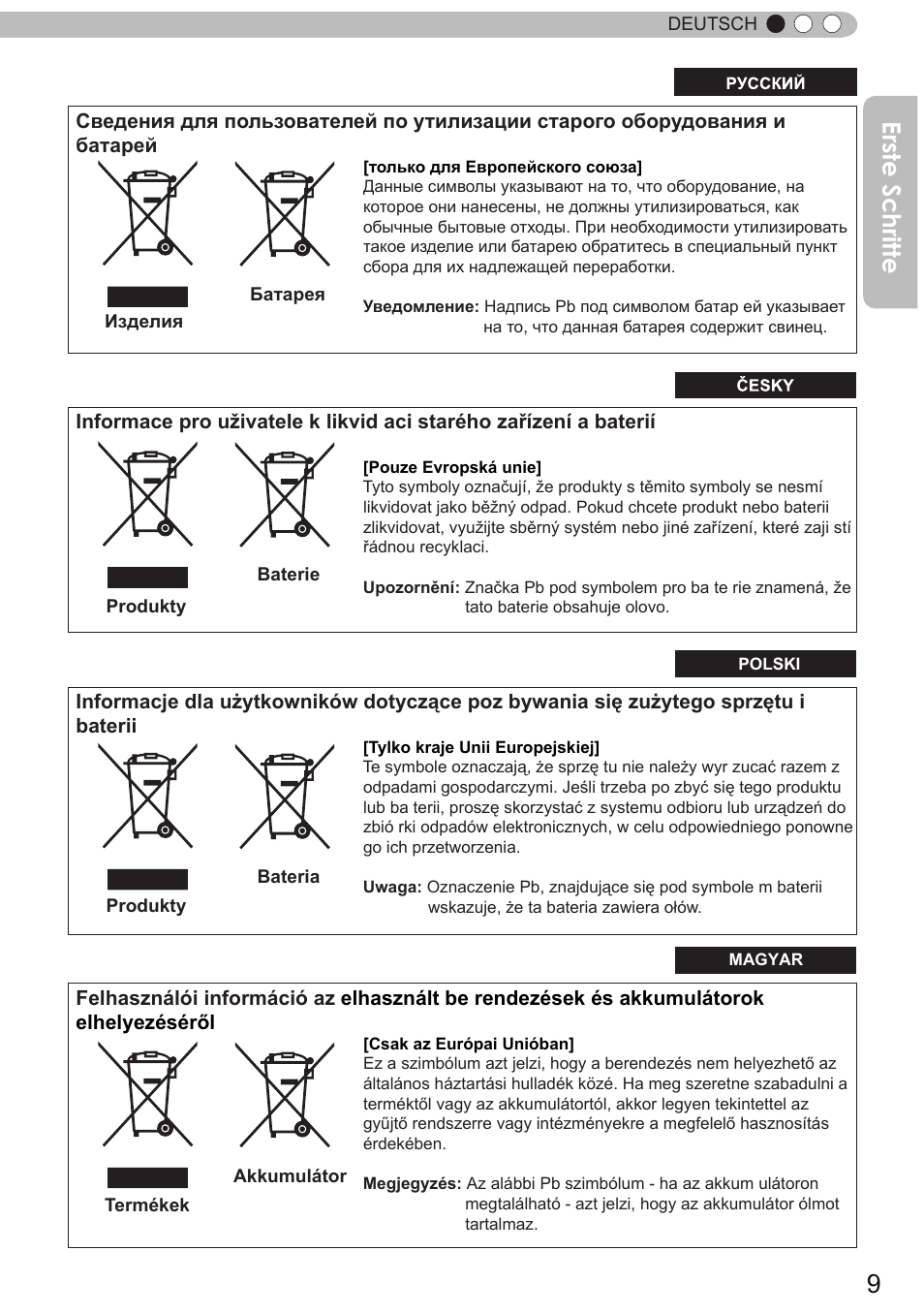 Erste schritte | JVC DLA-X9 User Manual | Page 9 / 233