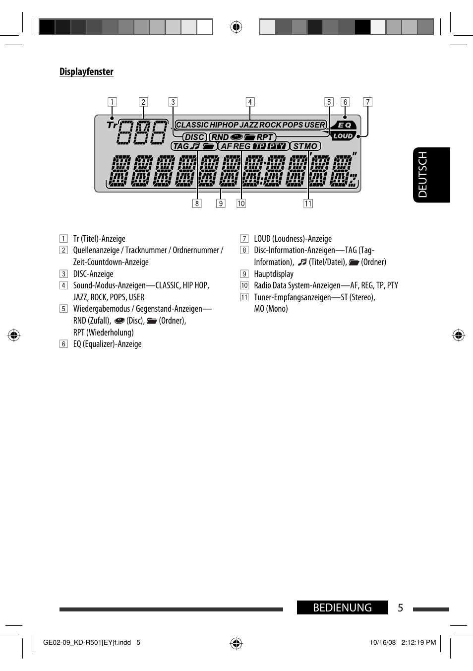 5bedienung deutsch | JVC KD-R402 User Manual | Page 31 / 107