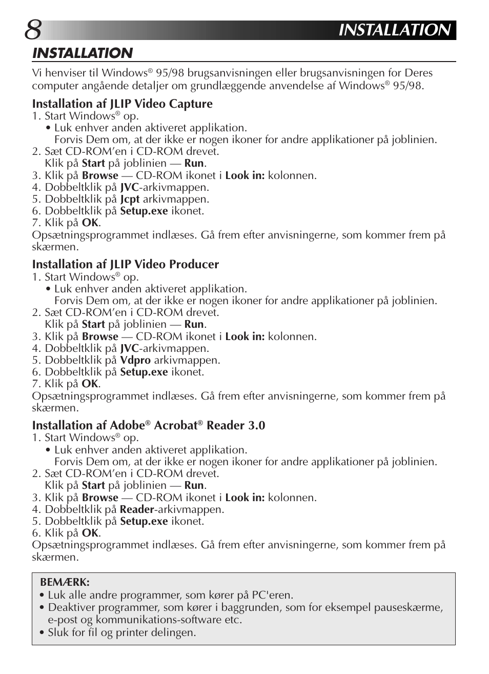 Installation | JVC GR-DVL9200 User Manual | Page 118 / 220