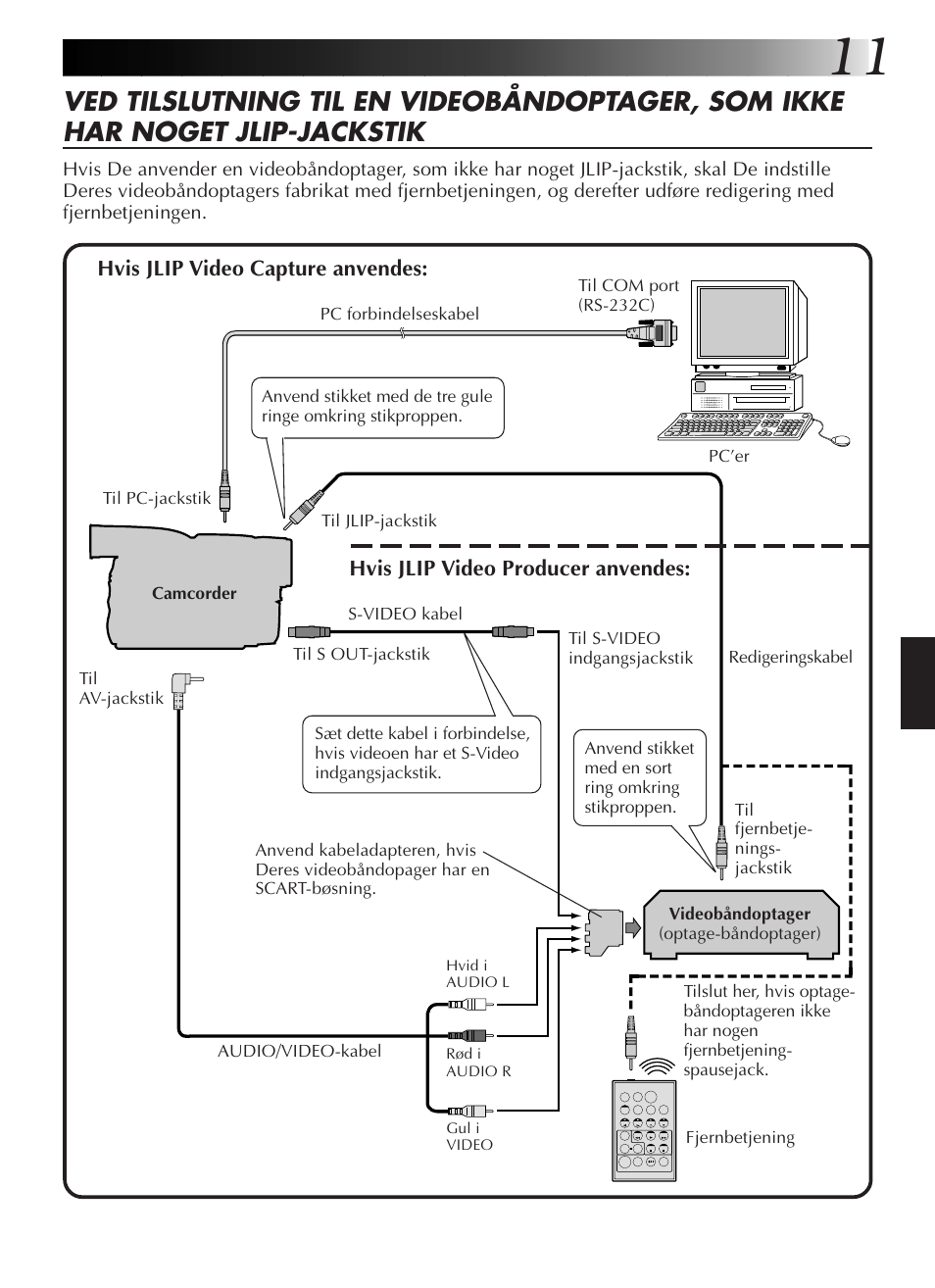 Hvis jlip video capture anvendes, Hvis jlip video producer anvendes | JVC GR-DVL9200 User Manual | Page 121 / 220