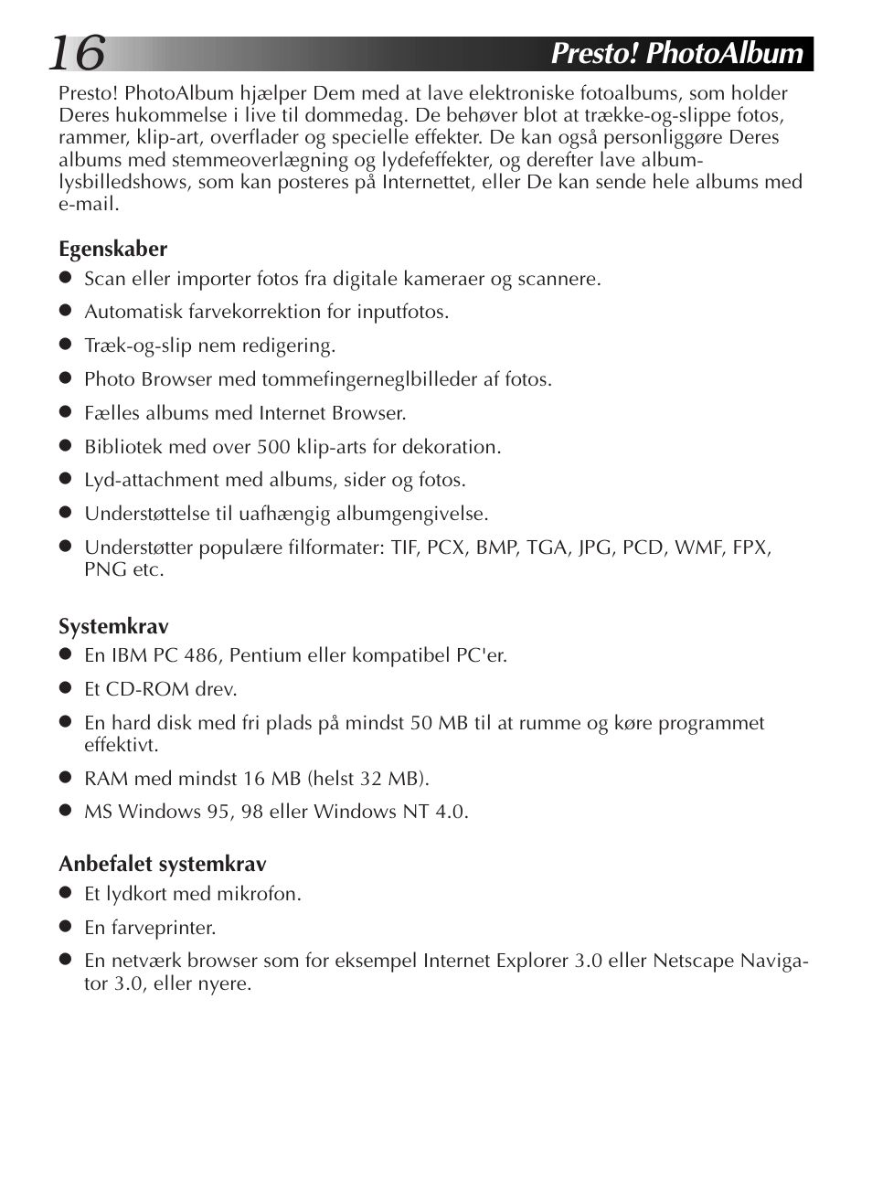 Presto! photoalbum | JVC GR-DVL9200 User Manual | Page 126 / 220