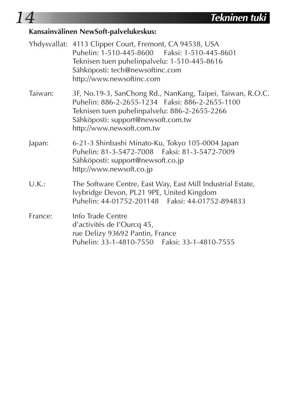 Tekninen tuki | JVC GR-DVL9200 User Manual | Page 142 / 220