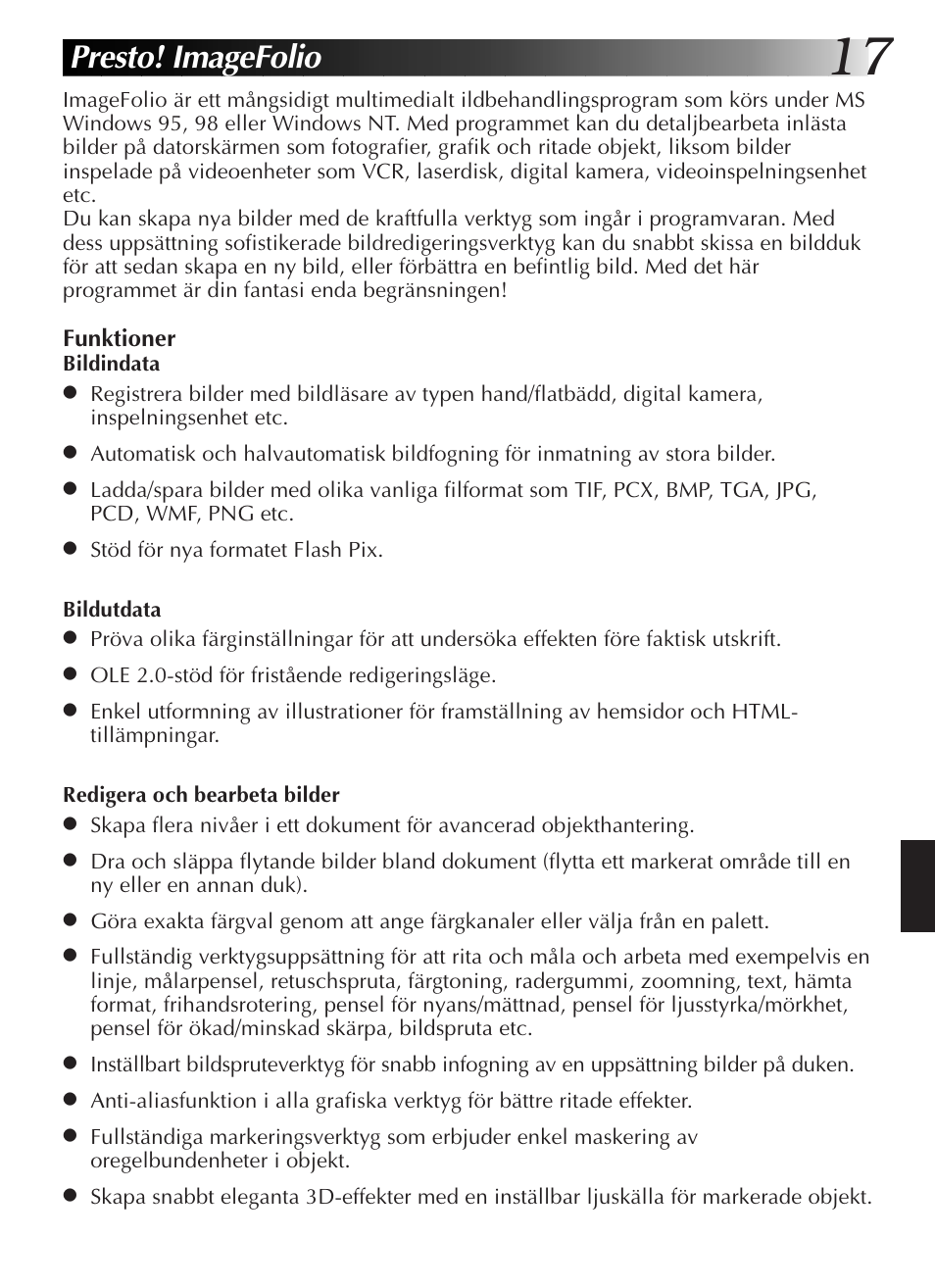 Presto! imagefolio | JVC GR-DVL9200 User Manual | Page 163 / 220