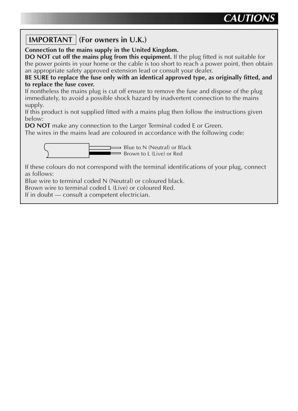 Cautions | JVC GR-DVL9200 User Manual | Page 2 / 220