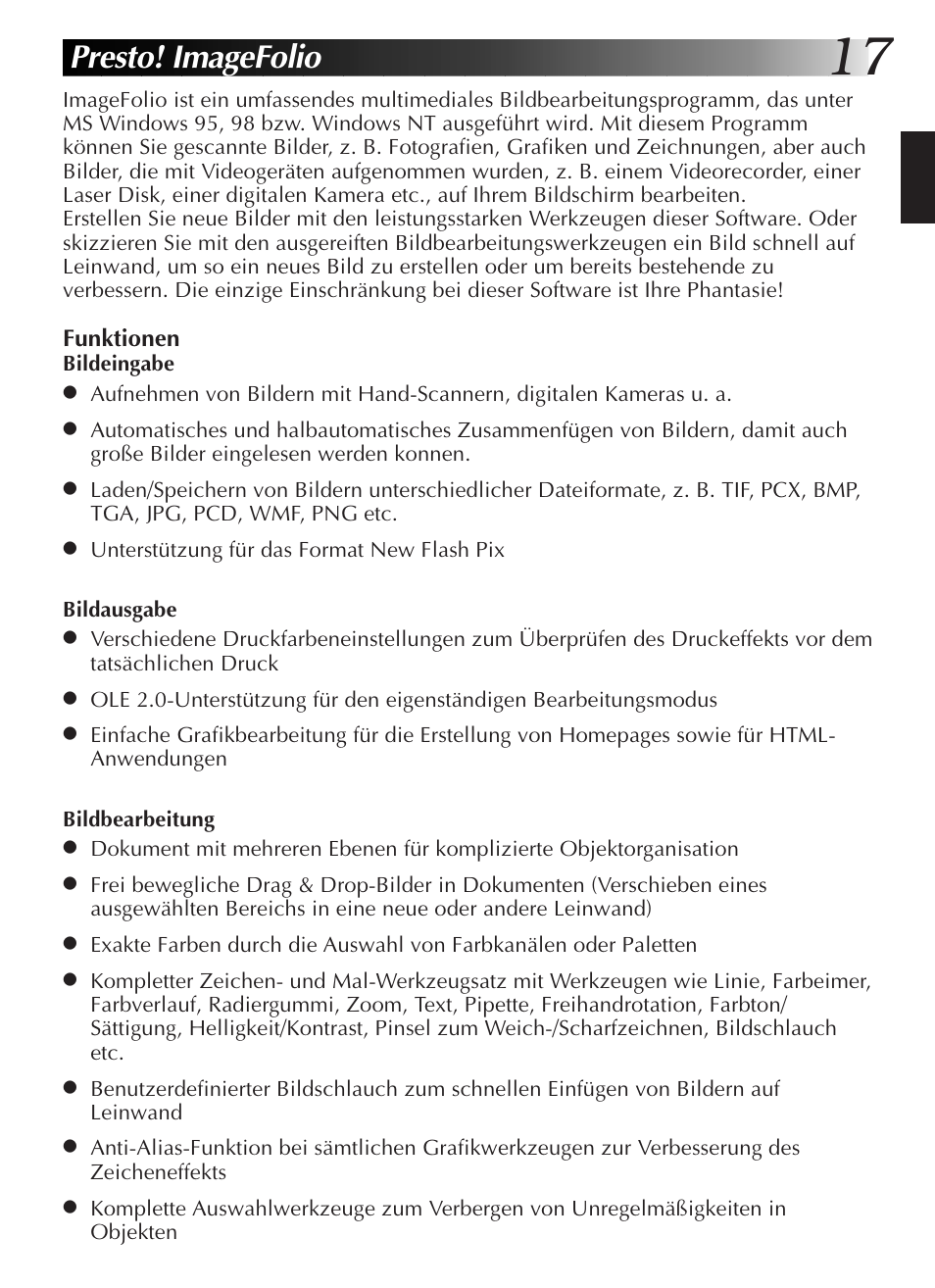 Presto! imagefolio | JVC GR-DVL9200 User Manual | Page 37 / 220