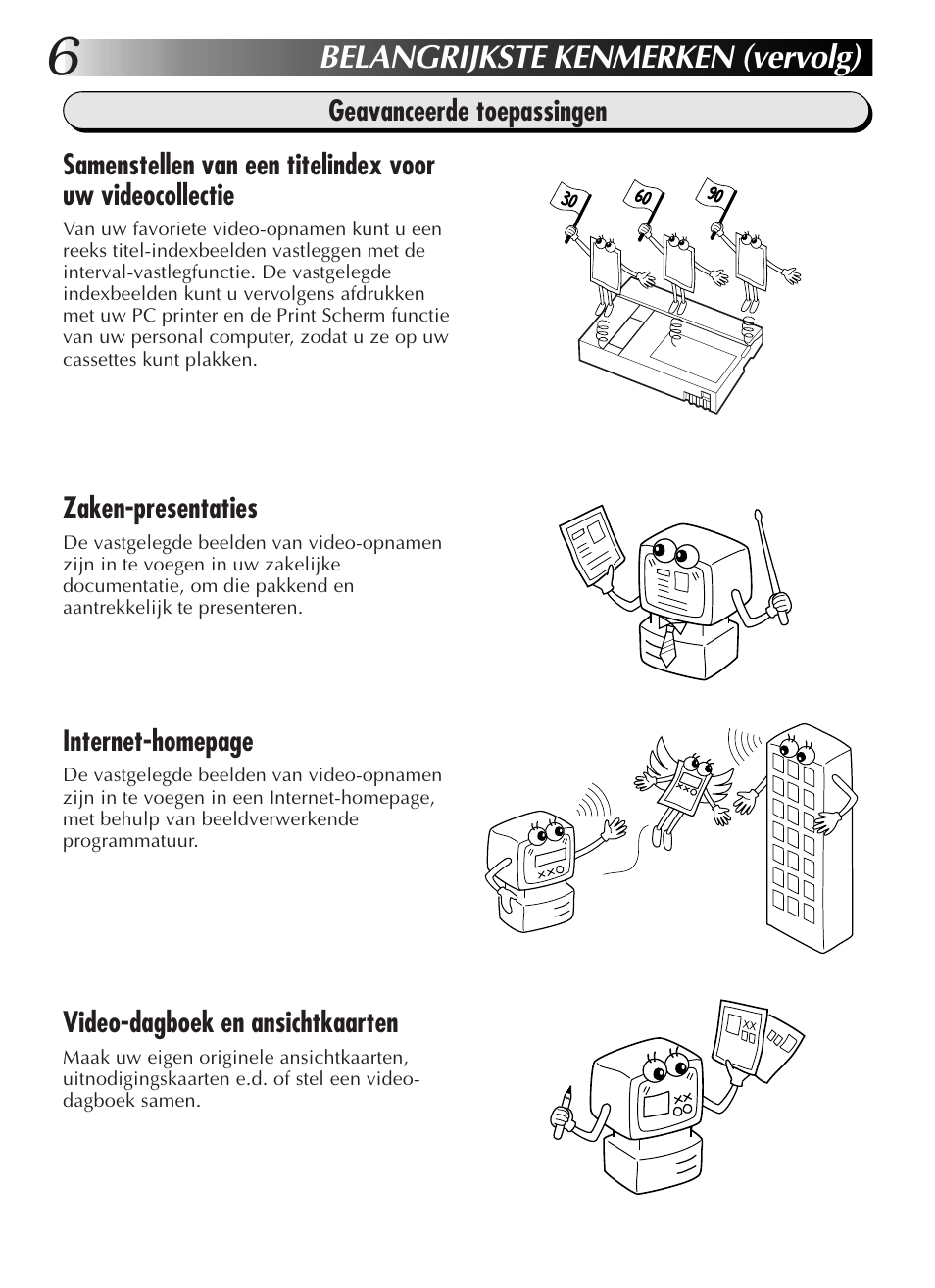 Belangrijkste kenmerken (vervolg) | JVC GR-DVL9200 User Manual | Page 62 / 220