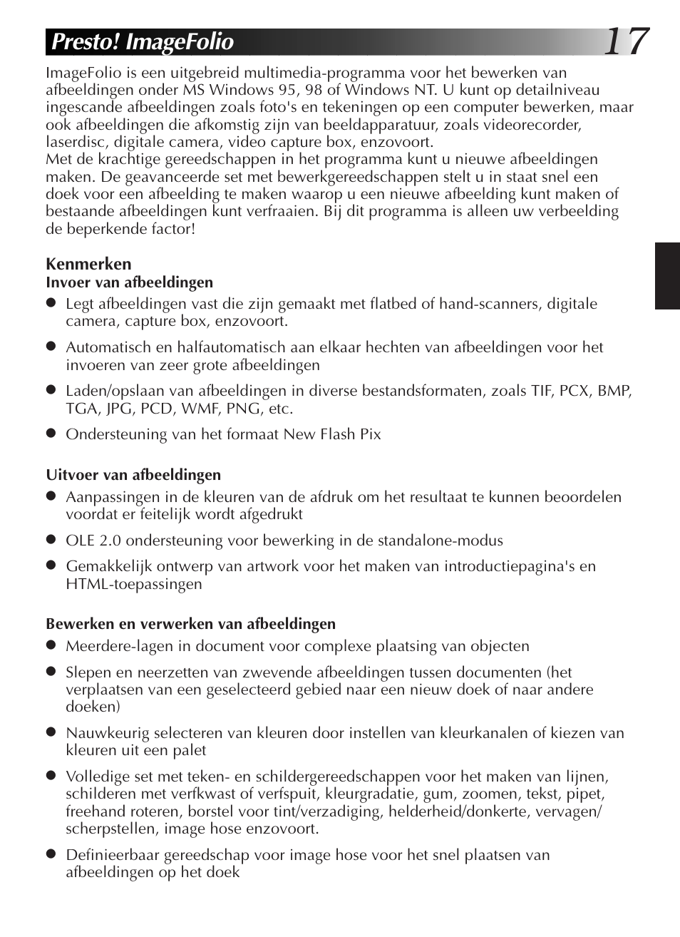 Presto! imagefolio | JVC GR-DVL9200 User Manual | Page 73 / 220