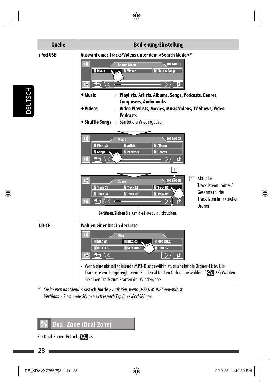 28 deutsch | JVC KD-AVX77 User Manual | Page 102 / 292