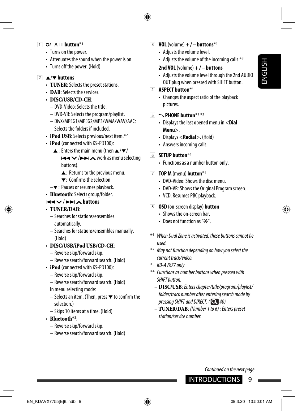 9introductions english | JVC KD-AVX77 User Manual | Page 11 / 292