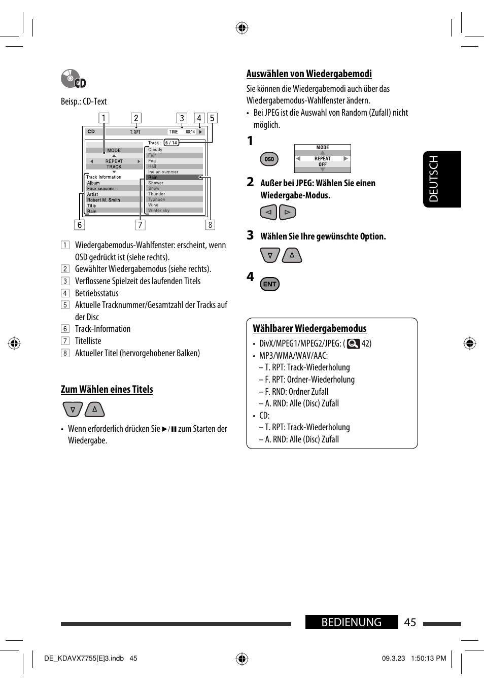 45 bedienung deutsch | JVC KD-AVX77 User Manual | Page 119 / 292