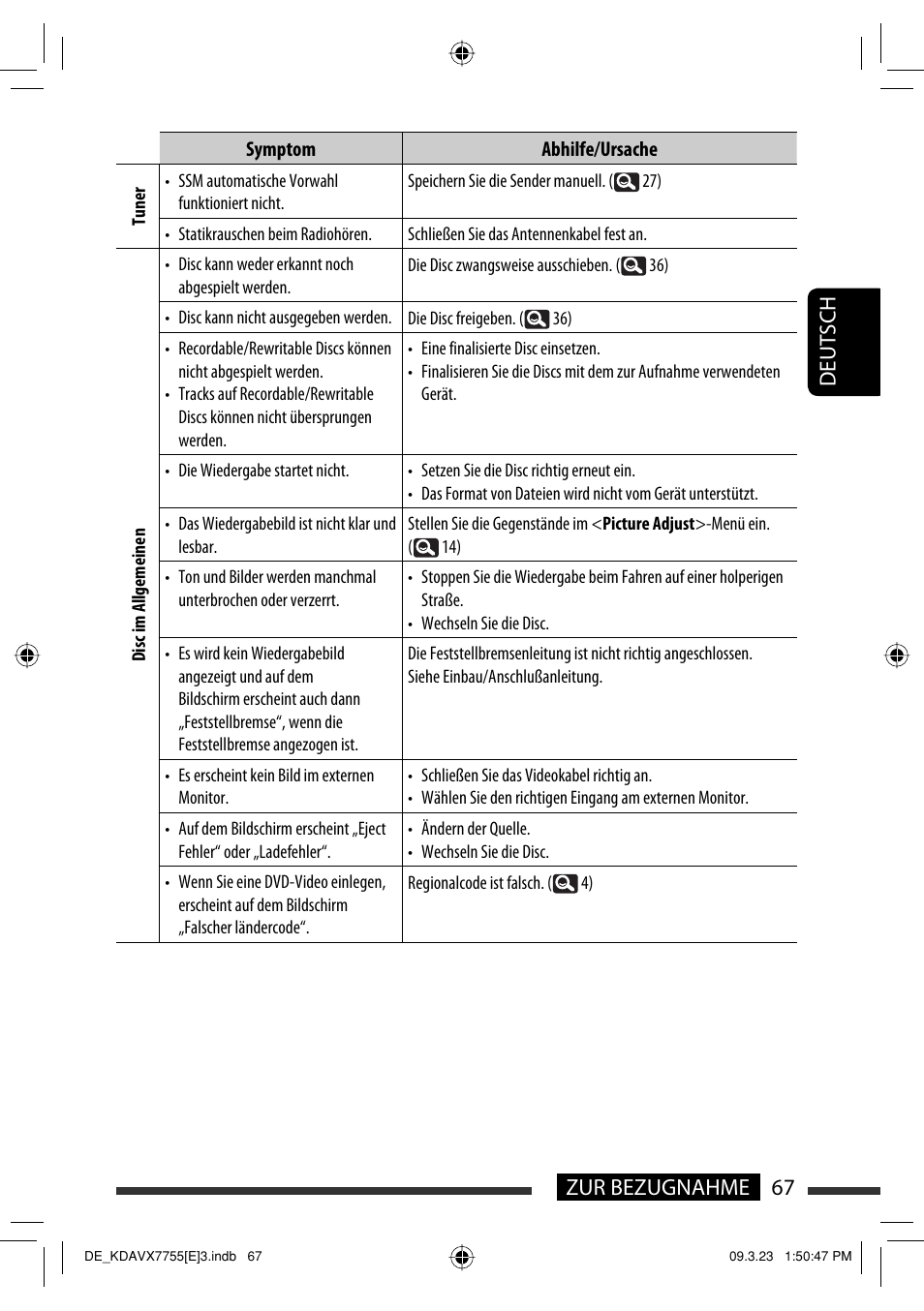 67 zur bezugnahme deutsch | JVC KD-AVX77 User Manual | Page 141 / 292