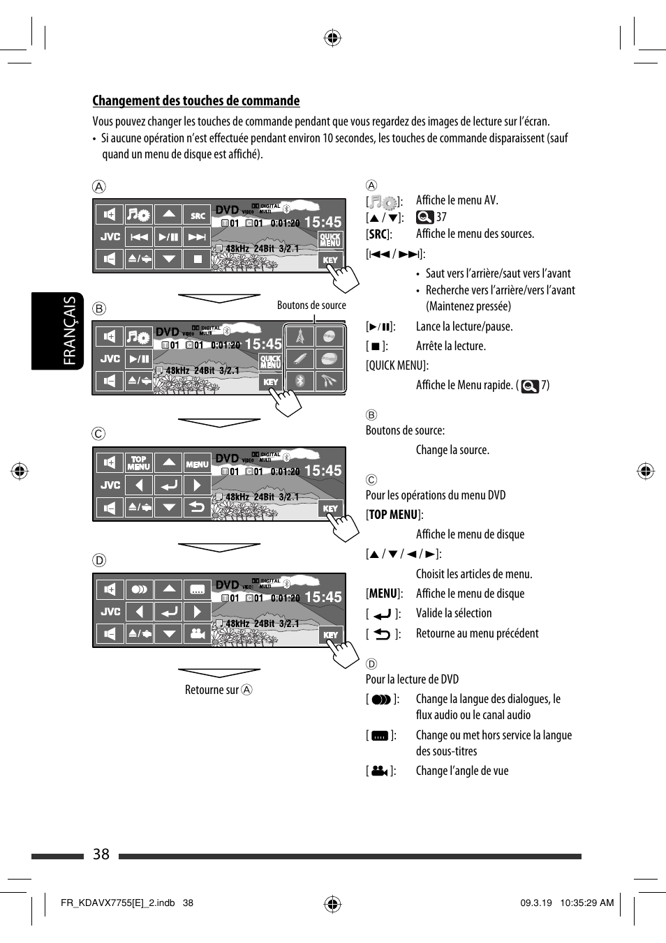 38 français | JVC KD-AVX77 User Manual | Page 184 / 292