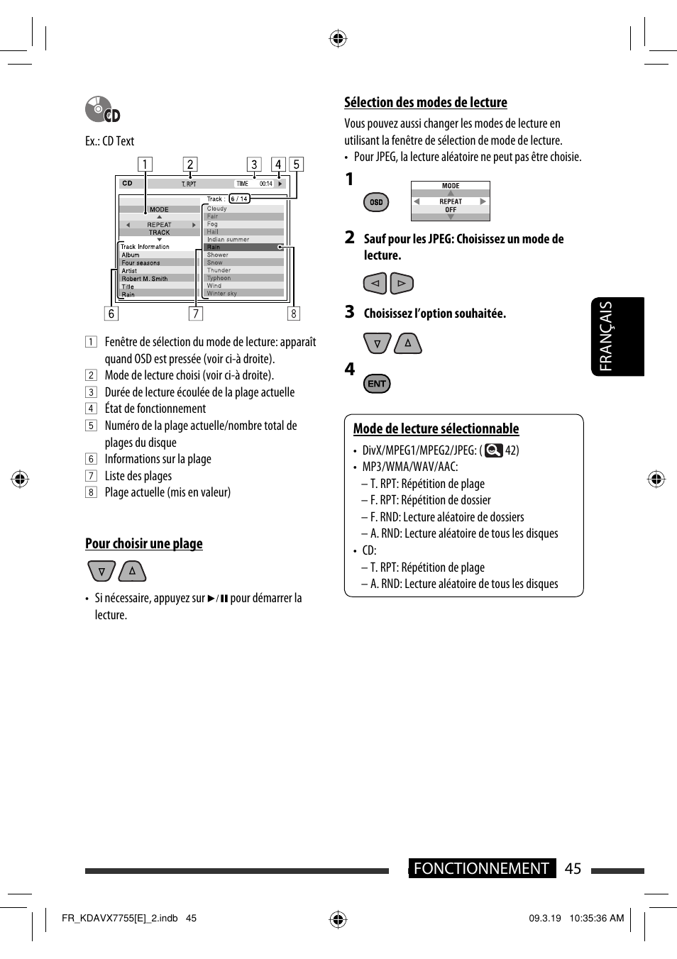 45 fonctionnement français | JVC KD-AVX77 User Manual | Page 191 / 292