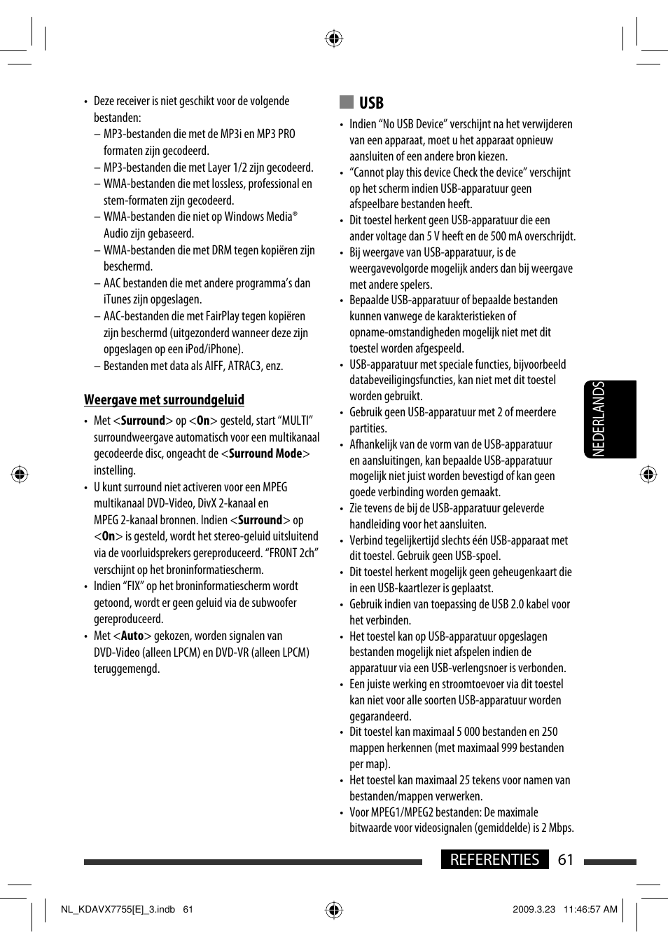 61 referenties nederlands | JVC KD-AVX77 User Manual | Page 279 / 292