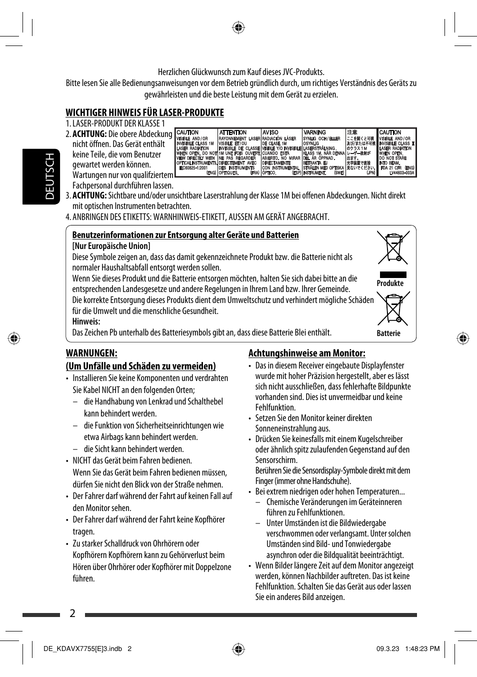 2deutsch | JVC KD-AVX77 User Manual | Page 76 / 292