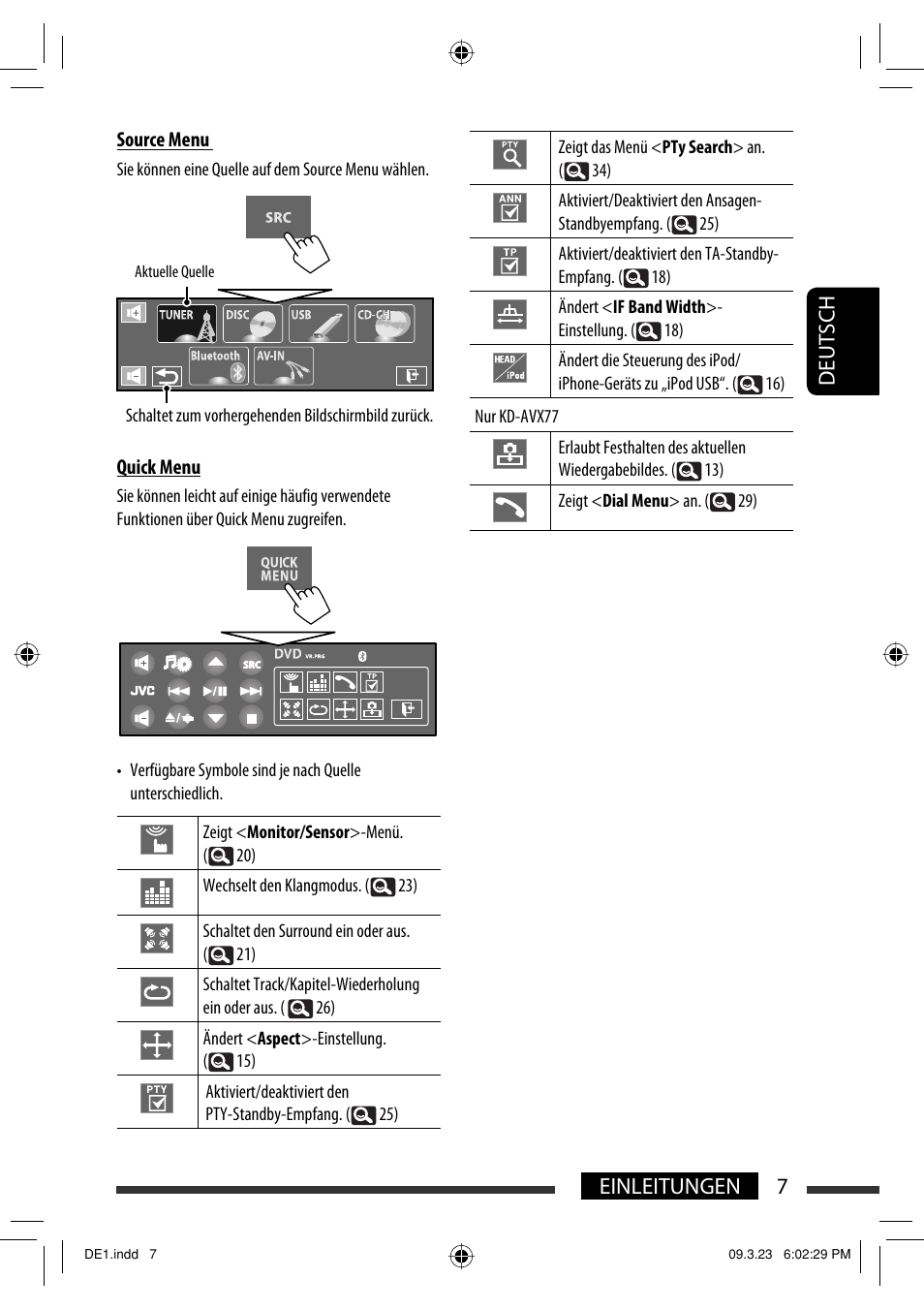 7einleitungen deutsch | JVC KD-AVX77 User Manual | Page 81 / 292