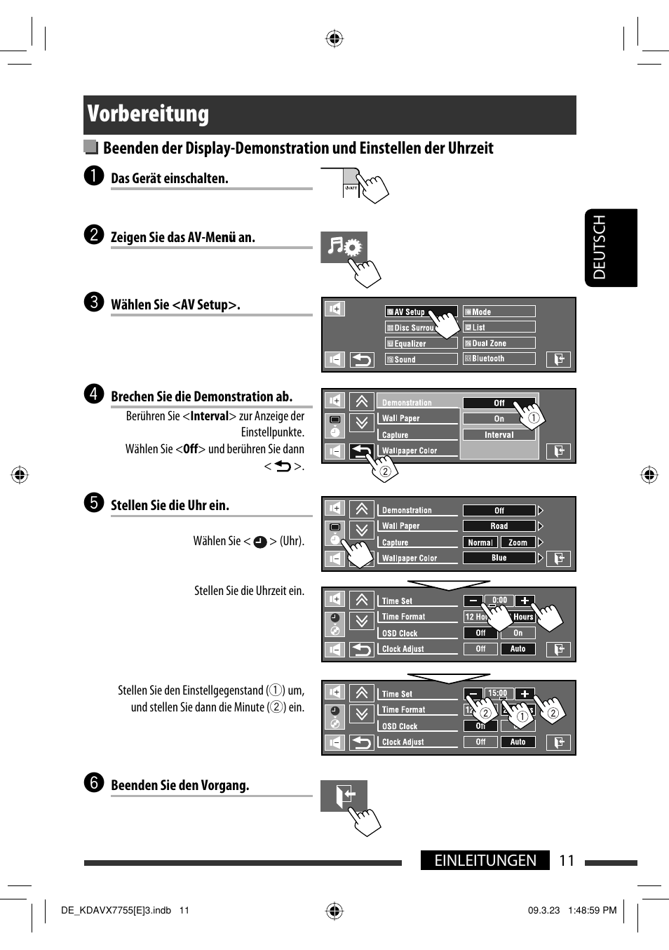 Vorbereitung | JVC KD-AVX77 User Manual | Page 85 / 292