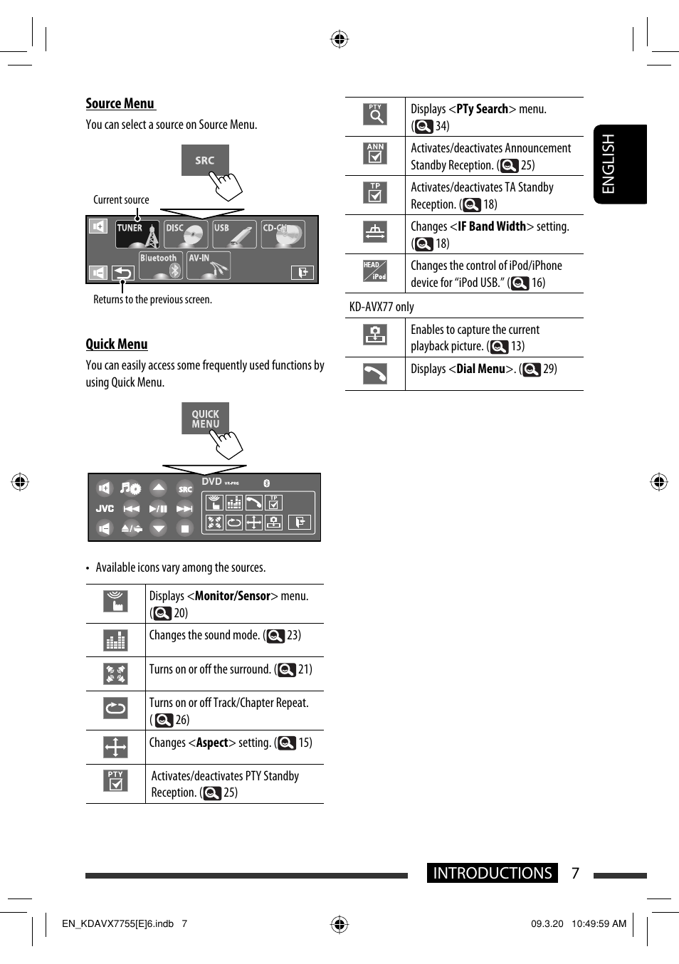 7introductions english | JVC KD-AVX77 User Manual | Page 9 / 292