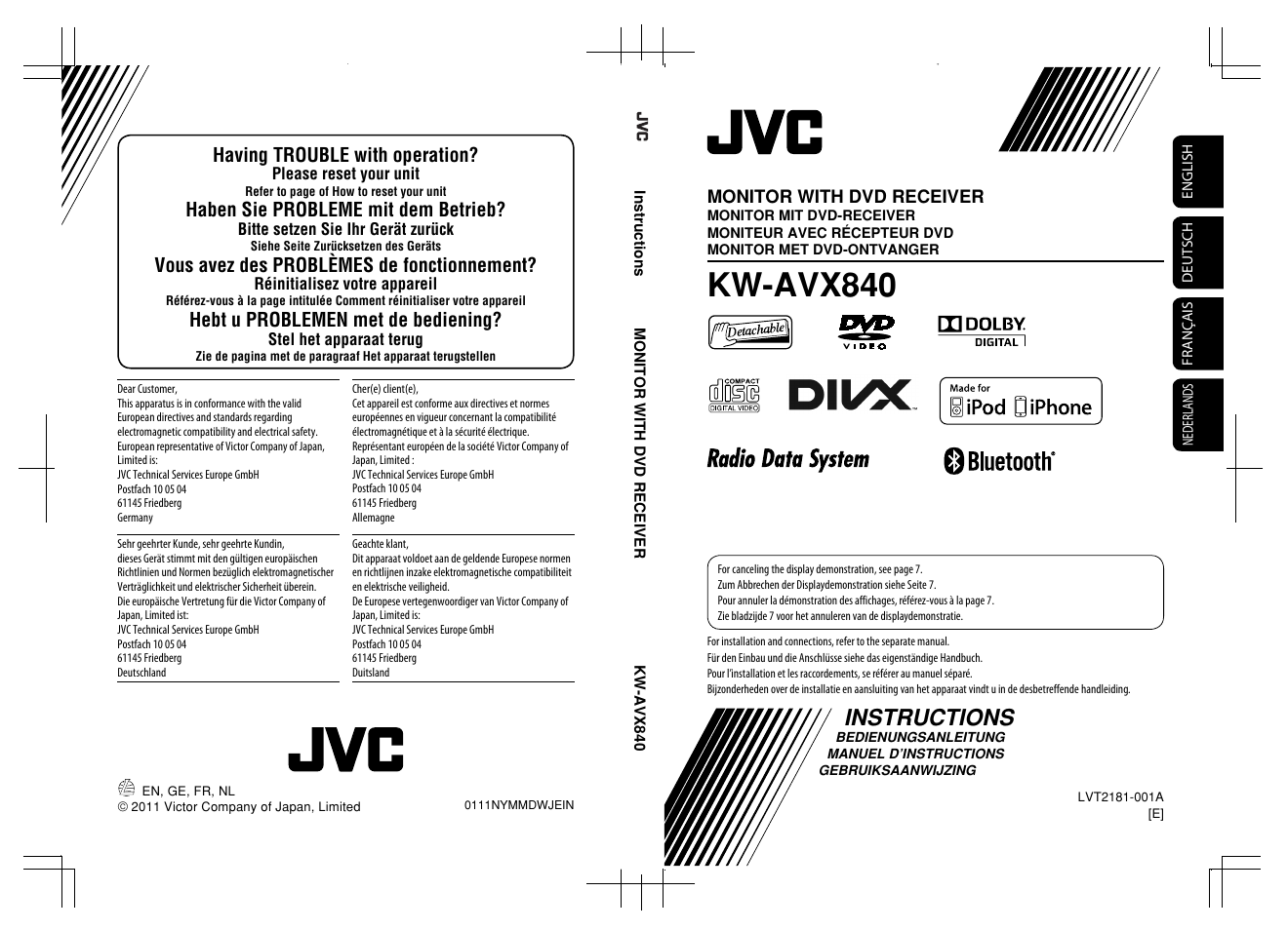 JVC KW-AVX840 User Manual | 261 pages