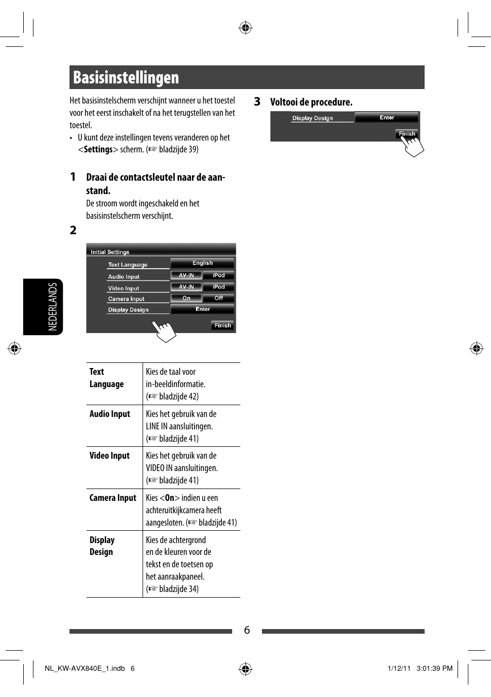 Basisinstellingen | JVC KW-AVX840 User Manual | Page 198 / 261