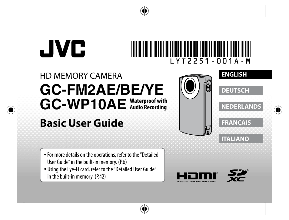 JVC GC-WP10 User Manual | 45 pages