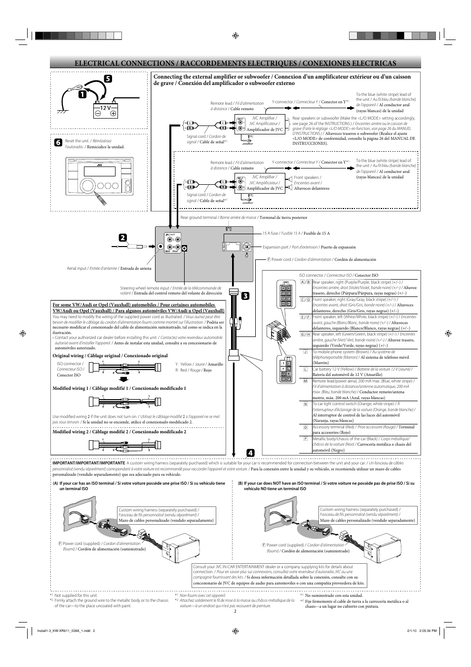 JVC KW-XR611 User Manual | Page 2 / 6