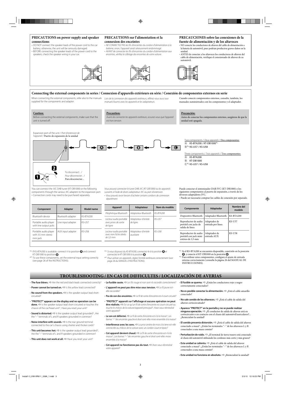 JVC KW-XR611 User Manual | Page 3 / 6