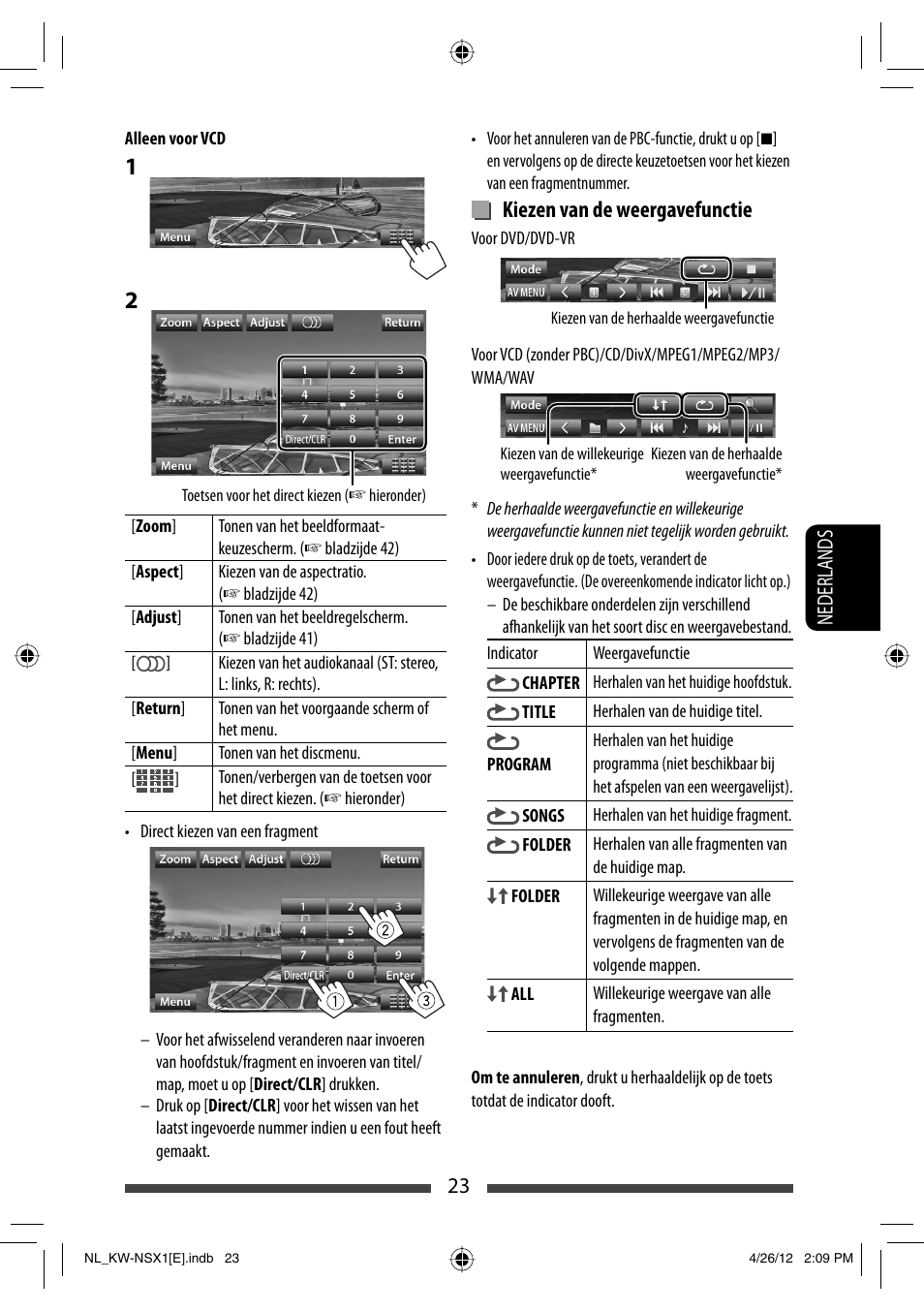 Kiezen van de weergavefunctie | JVC KW-NSX1 User Manual | Page 233 / 282