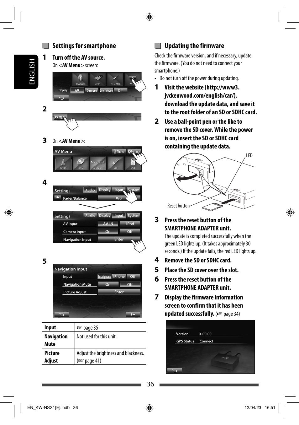 JVC KW-NSX1 User Manual | Page 36 / 282