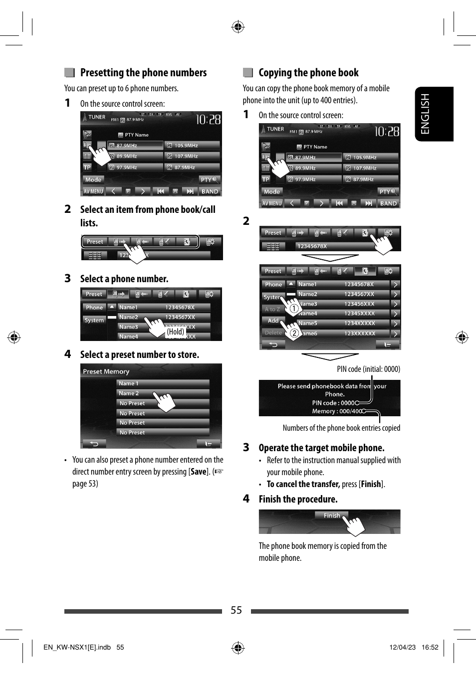 JVC KW-NSX1 User Manual | Page 55 / 282