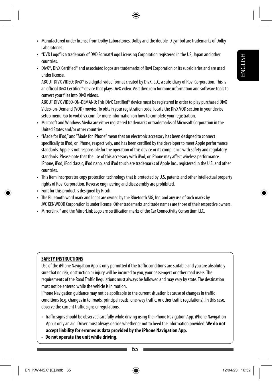 65 english | JVC KW-NSX1 User Manual | Page 65 / 282