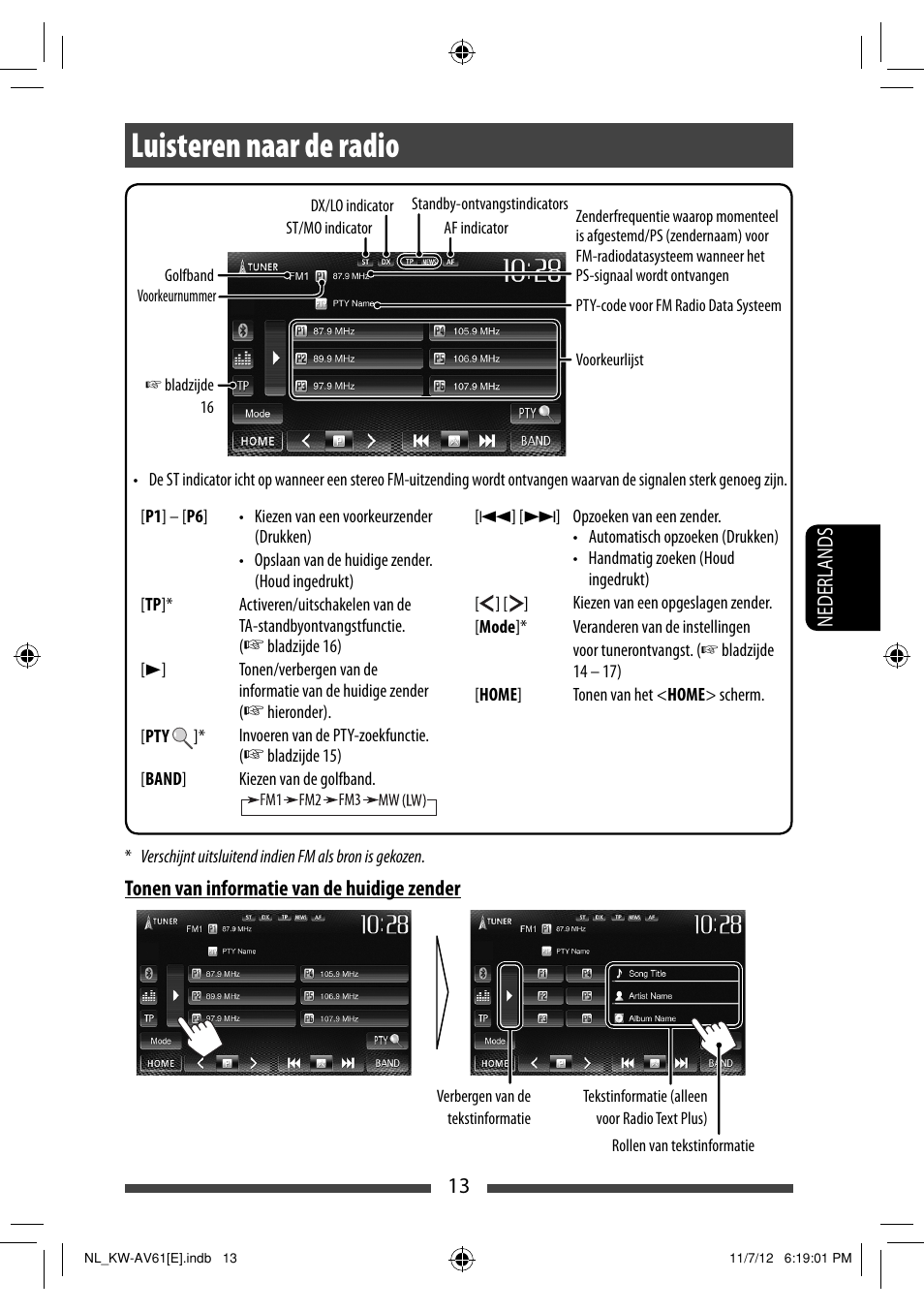 Luisteren naar de radio | JVC KW-AV61BT User Manual | Page 217 / 277