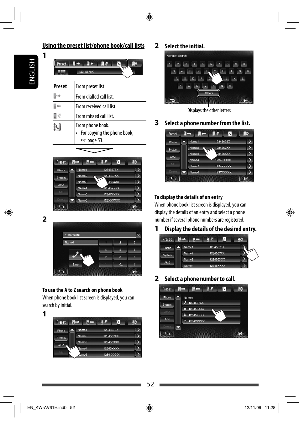 JVC KW-AV61BT User Manual | Page 52 / 277