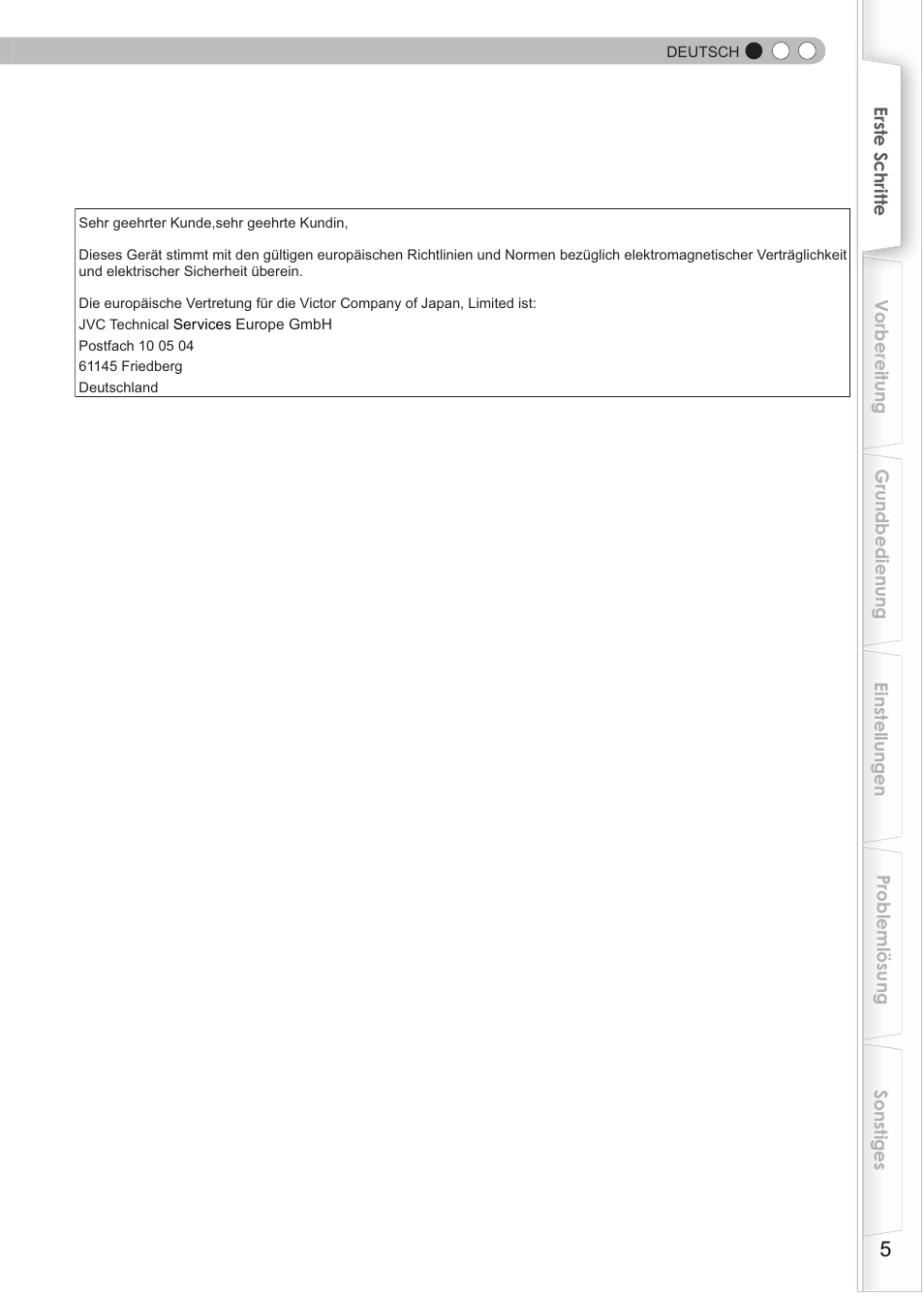 JVC DLA-HD550 User Manual | Page 5 / 175