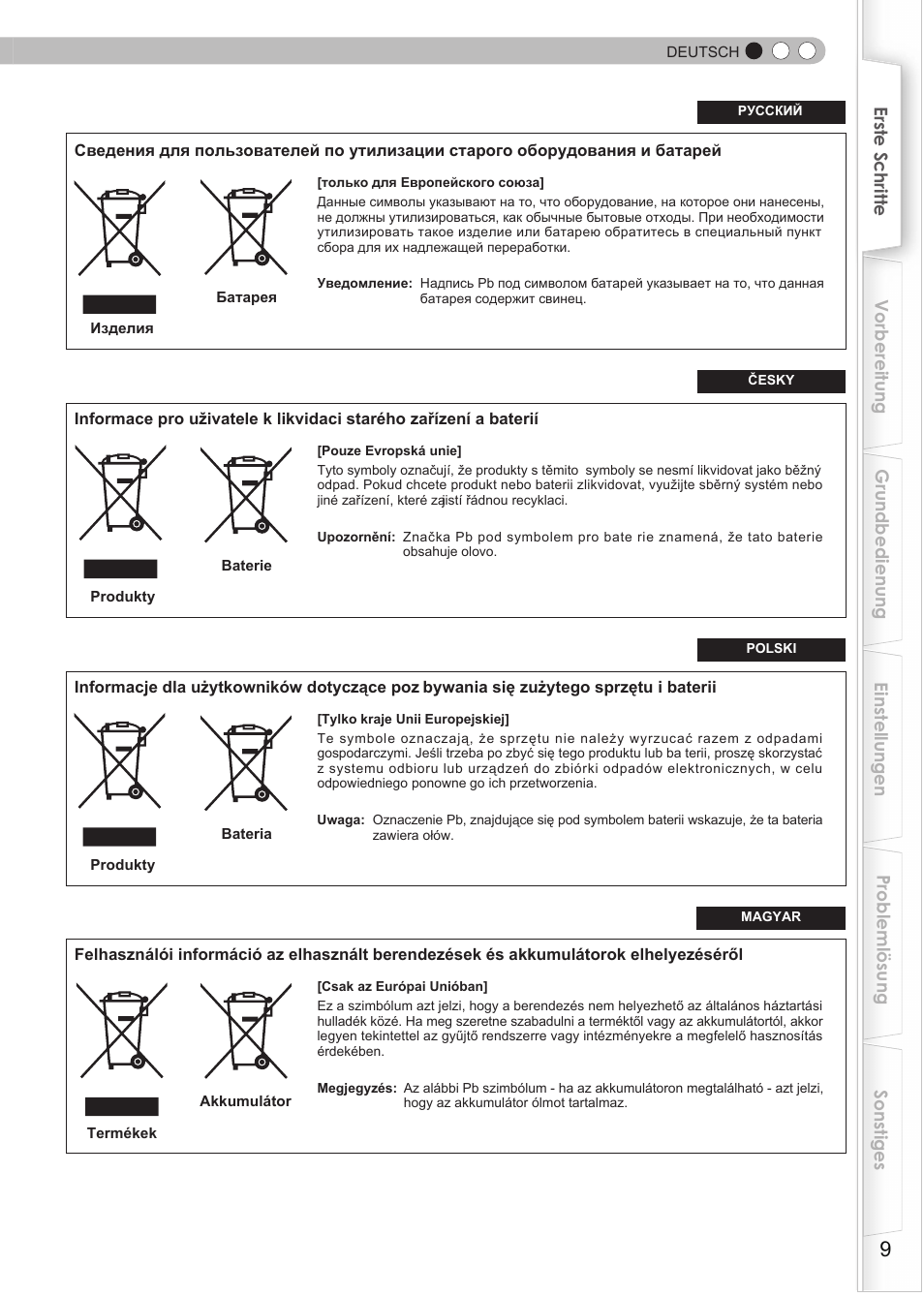 JVC DLA-HD550 User Manual | Page 9 / 175