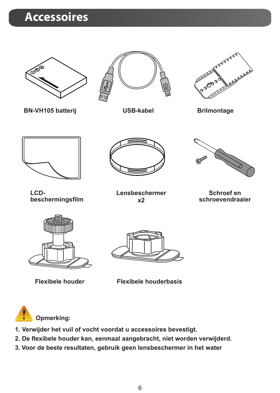 Accessoires | JVC GC-XA1 BE User Manual | Page 120 / 210