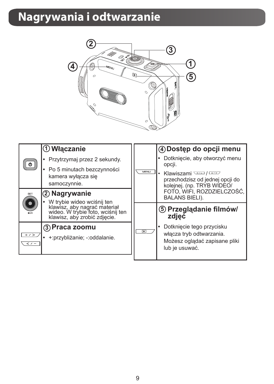 Nagrywania i odtwarzanie | JVC GC-XA1 BE User Manual | Page 142 / 210