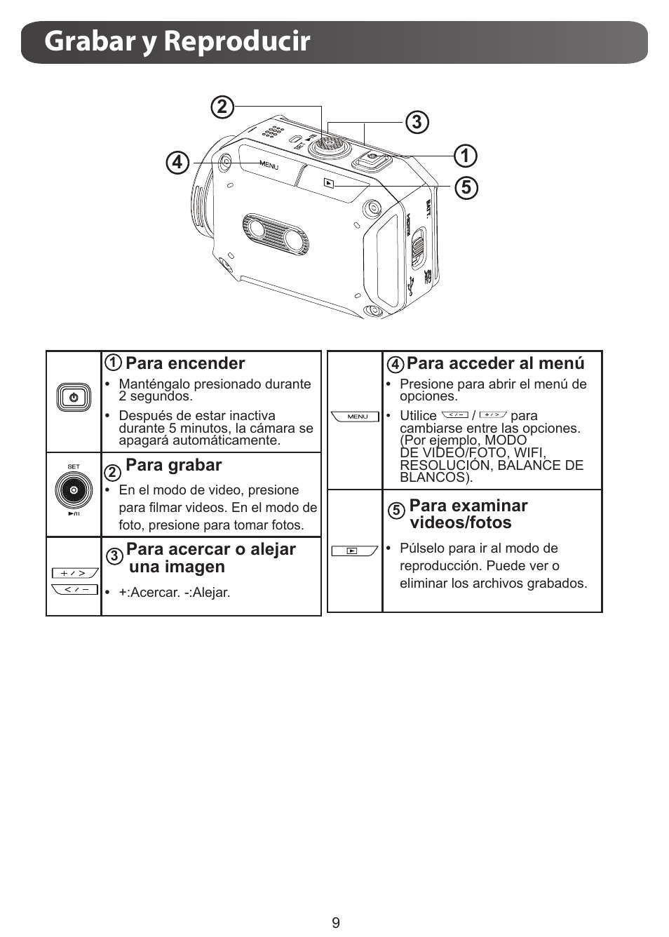 Grabar y reproducir | JVC GC-XA1 BE User Manual | Page 85 / 210