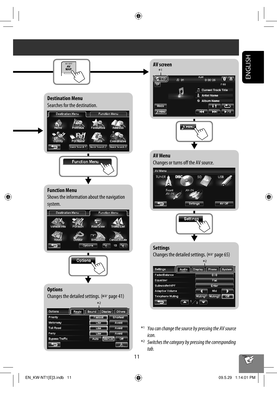 English | JVC KW-NT1 User Manual | Page 13 / 275