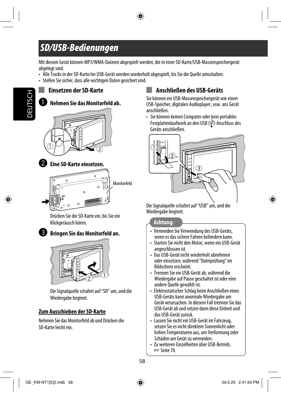 Sd/usb-bedienungen | JVC KW-NT1 User Manual | Page 150 / 275