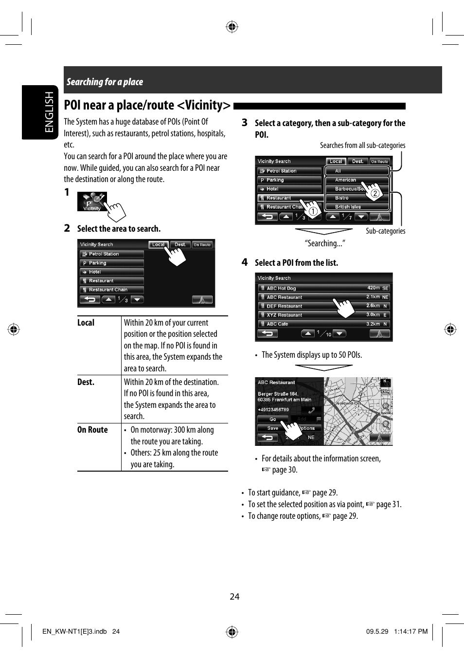 Poi near a place/route <vicinity, English | JVC KW-NT1 User Manual | Page 26 / 275