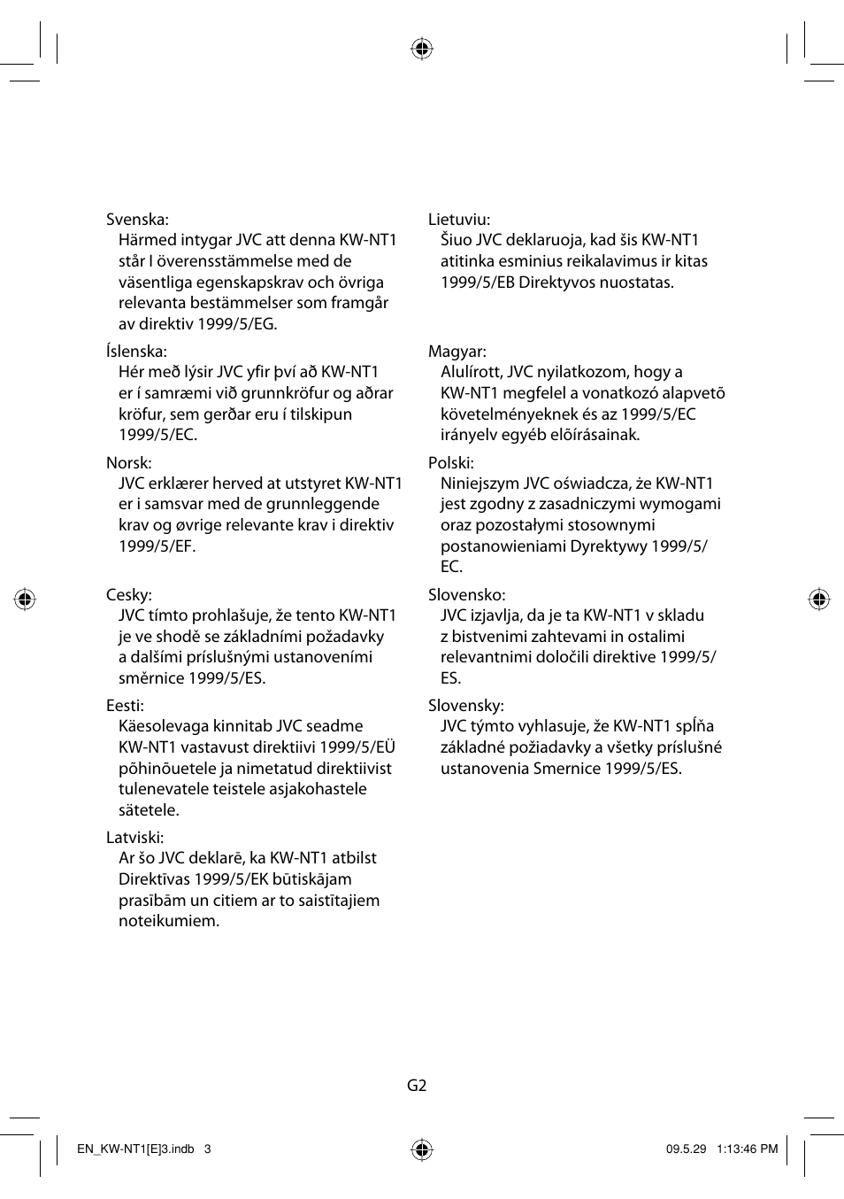 JVC KW-NT1 User Manual | Page 3 / 275