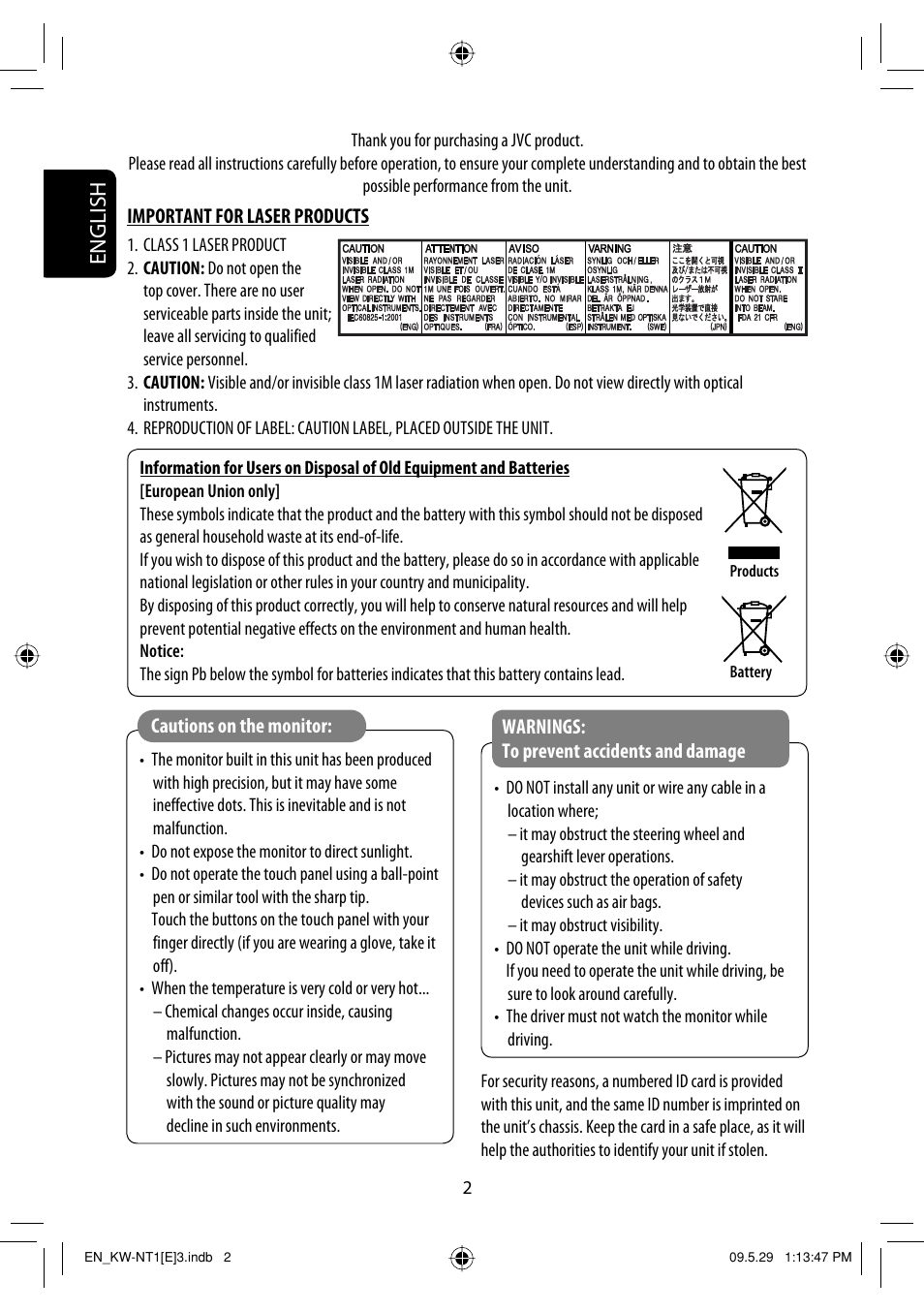 English | JVC KW-NT1 User Manual | Page 4 / 275