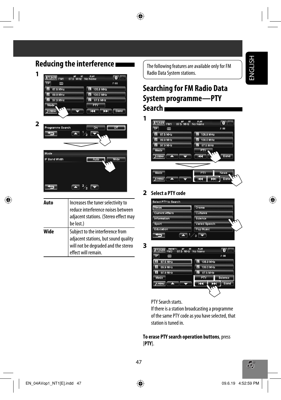 Reducing the interference | JVC KW-NT1 User Manual | Page 49 / 275