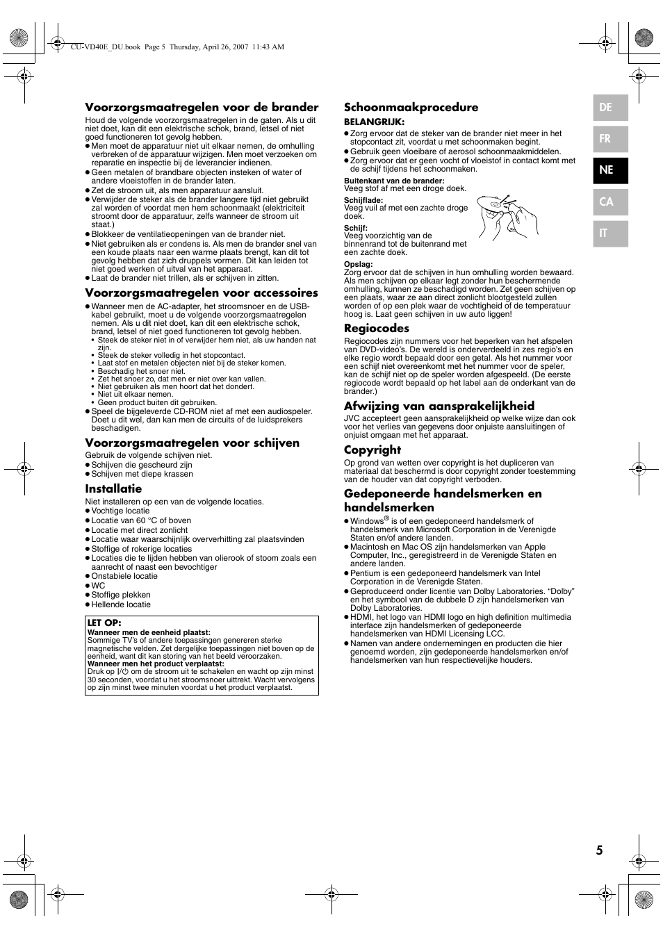 JVC CU-VD40 User Manual | Page 57 / 132