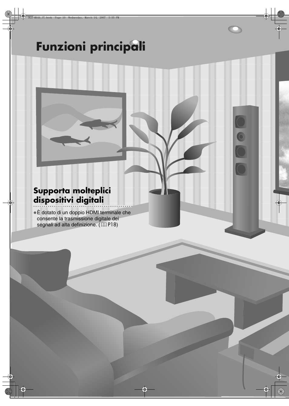 Funzioni principali, Supporta molteplici dispositivi digitali | JVC DLA-HD1 User Manual | Page 64 / 108