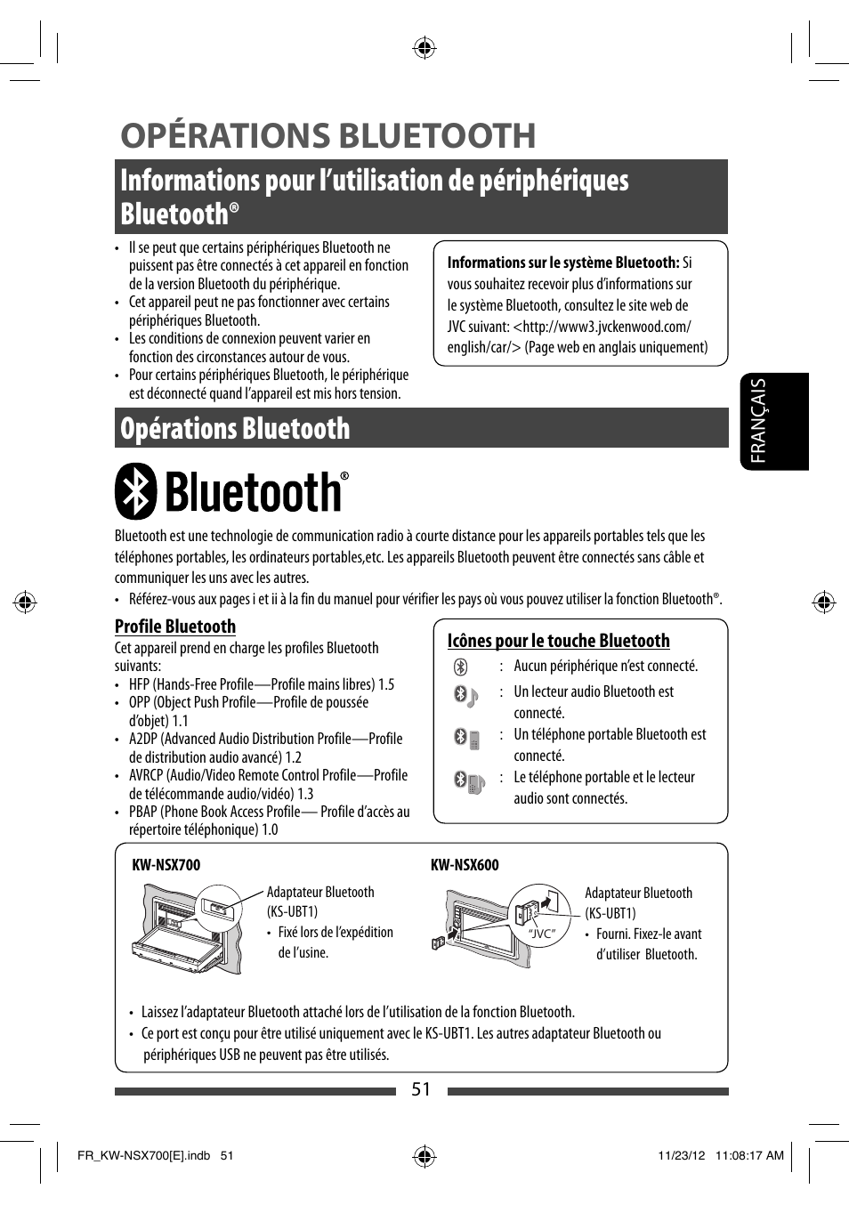 Opérations bluetooth | JVC KW-NSX700 User Manual | Page 203 / 309